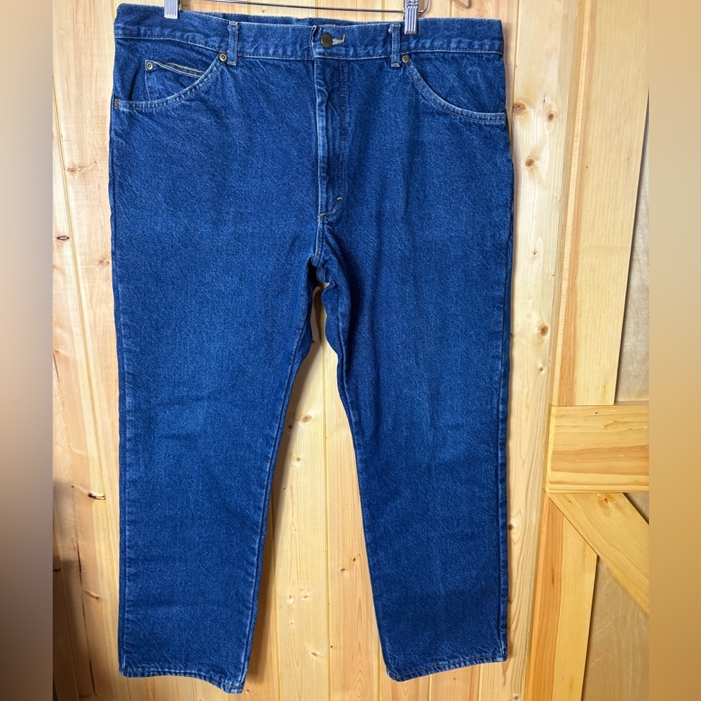 Vtg L.L. Bean Mens Jeans 42x30 USA 100% Cotton Flannel Plaid Lining Lumberjack